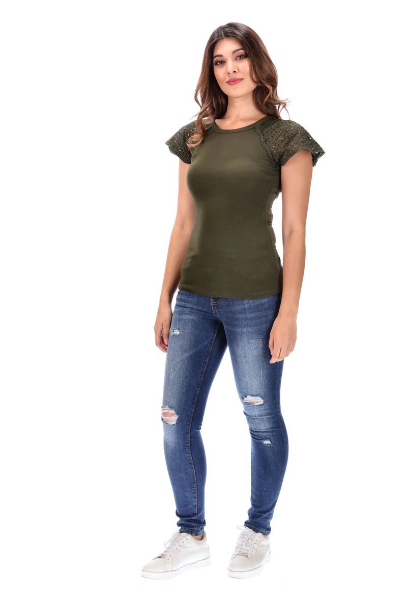 Augustine Army Green Reece Top