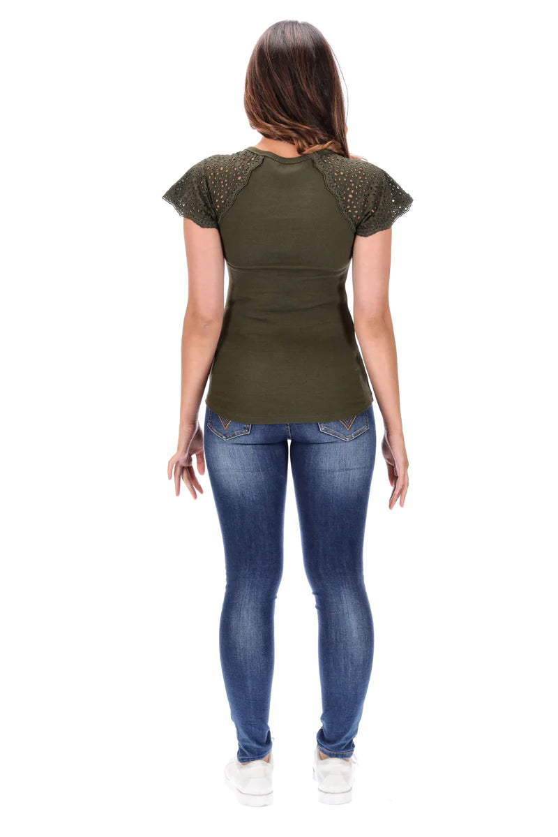 Army Green Reece Top