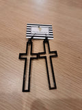 Two Blonde Bobs | Earrings - Black Cross