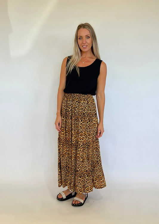 Florencia The Label | Leopard -Clementine Maxi Skirt