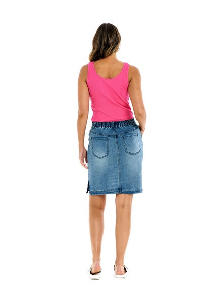 Betty basics denim sales skirt