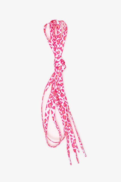 Antler | Pink & White Cheetah Shoelaces