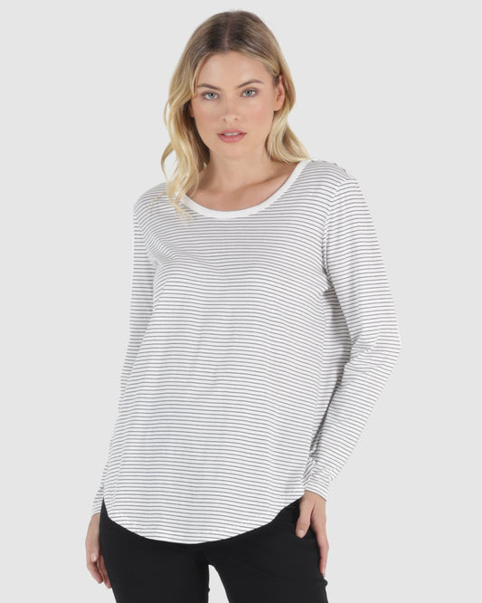 Stripe Megan Long Sleeve Betty Basics