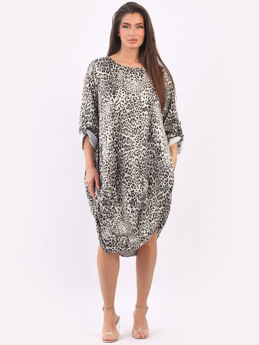 The Cottage Collection | Sand Leopard Cocoon Dress